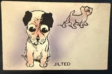 Antique 1911 Humorous Dog Postcard JILTED King Edward VII Stamp Sussex Postmark  picture