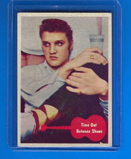 1956 ELVIS PRESLEY BUBBLES INC CARD #9 TIME OUT BETWEEN SHOWS NR MT- picture