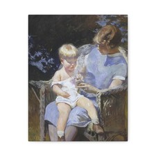 Edmund C. Tarbell - Marjorie and Little Edmund - 1928 - Canvas Wall Art picture