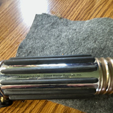 Master Replicas Star Wars Lightsaber Replica 2004 Silver/Black Hilt picture