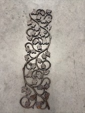 Cast Iron Ivey Leaf Vine Ornate Panel Antique Wall Architectural Decor 30”x 8” picture