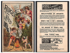 VICTORIAN TRADE CARD~RIDGE'S FOOD FOR INFANTS INVALIDS~WOOLRICH & CO, PALMER, MA picture