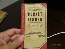 Vintage 1952-1953 John Deere Farmer's Pocket Ledger Pete Erdel & Sons Mexico MO picture