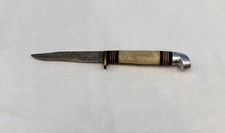 Vintage 1950s - 1960s Western Bird & Trout Knife Boulder Colo USA Bone Handle picture