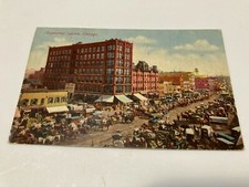 Circa 1911 Vintage Haymarket Square, Chicago, Illinois Cityscape Postcard picture