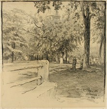 Ernest Peixotto Cambridge Vintage 1890s Architectural Sketch Photo Reprint Wall picture