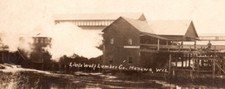 c1909 RPPC Little Wolf Lumber Company MANAWA Wisconsin RARE ANTIQUE Postcard picture