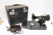 Vintage 1948 Singer Featherweight Sewing Machine 221 W/Case & Peddle Antique- picture