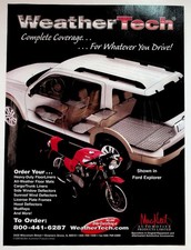WeatherTech 2009 Original Magazine Ad Ford Explorer Motorcycle Auto Accessories picture