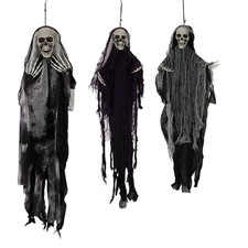 Halloween Hanging Skeleton Ghosts 3 Pack Grim Reaper Outdoor Decorations picture
