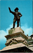 Old San Juan Puerto Rico Juan Ponce de Leon Statue San Jose Church Postcard picture