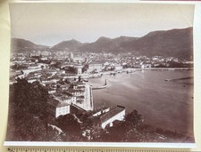 Antique Giacomo Brogi albumen print unmounted - Lake Como Panorama della Citta  picture