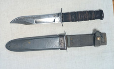 Named WWII Camillus MK2 USN KA-BAR Fighting Knife With Sheath picture