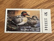 1996 WISCONSIN WATERFOWL STAMP picture