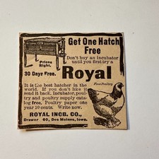 Royal Incb Co Royal Fine Poultry Des Moines IA 1906 Minneapolis Ad 5AL1-S8 picture