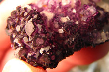 33g 1.8x1.5x.9inch PURPLE CUBIC FLUORITE ON DRUZE QUARTZ HUNAN CHINA #104 picture