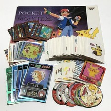 Pokemon Vintage Collection Lot Cards Stickers Menko Meiji Banpresto Ash Pikachu picture
