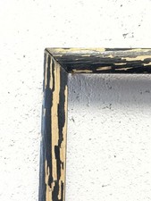 Vintage Black Oak Wooden Picture Frame Ebonized Rustic 10.5x12.5 GOTH picture
