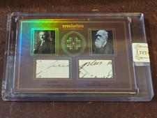 2025 Eternal Revelation DUAL HISTORY RELIC /99 Albert Einstein & Charles Darwin picture