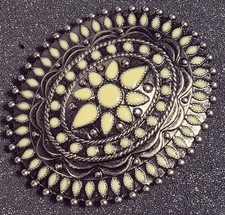 Vintage  Western Native American Belt Buckle. Beautiful Work Of Art. Excellent  picture