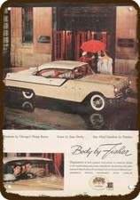 1955 Pontiac Catalina car Chicago Pump Room Fisher DECORATIVE REPLICA METAL SIGN picture