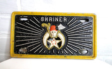 1950'S Shriner Vintage License Plate, Car Club Plate picture