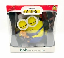 Illumination Minions Bob Vinyl Figure 4.7in CHRISTMAS Bob & Tim Santa Hat picture