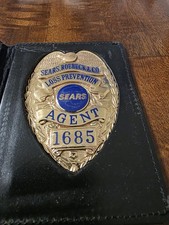 Sears Roebuck and Co. Loss Prevention Agent #1685 Badge Includes Badge Wallet picture