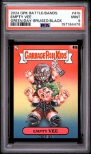 2024 Topps Garbage Pail Kids Green Day #41b EMPTY VEE Black 90/199 GPK PSA 9 picture