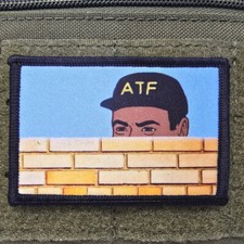 ATF Man Morale Patch Tactical Military Army USA Flag Hook & Loop 3x2 picture