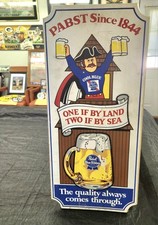Vintage Pabst Blue Ribbon Wooden Sign 