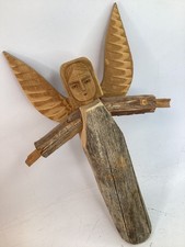 12” John Tollardo Taos, NM Angel Wood Sculpture Figure 2004  (L15) picture