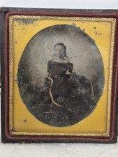 1/6 PLATE DAGUERREOTYPE OF CUTE LITTLE GIRL Antique 1850s Seperated Case picture