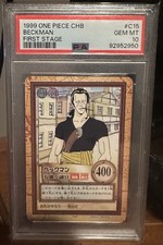 1999 One Piece Carddass Hyper Battle Beckman First Stage #C15 PSA 10 picture