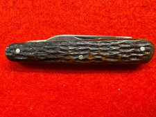 SCARCE 19TH C BROOKES & CROOKES BONE OR 2ND CUT STAG 2 BLADE SLEEVEBOARD  (393) picture