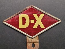 DX Gas Gasoline Reflective Plate Topper, Vintage Gas Oil Station Dura Product picture