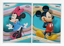 2025 Topps Chrome Disney Mickey Minnie Teal /299 Matching Pair 024 026 picture