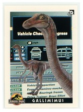 GALLIMIUS 1993 Topps Jurassic Park Sticker #4 C1 picture