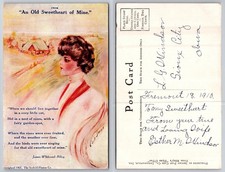 1910 James Whitcomb Riley Postcard An Old Sweetheart of Mine Cobb Shinn Art picture