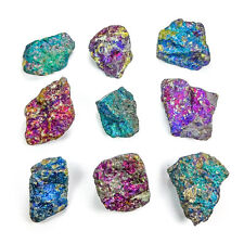 Rough Chalcopyrite Crystal (3 Pcs) Blue Purple Raw Peacock Ore Natural Stone picture