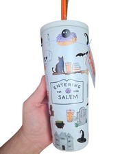 NEW 2026 Dunkin' Donuts Salem MA White Stainless Steel 22oz Tumbler Cup LE NWT picture
