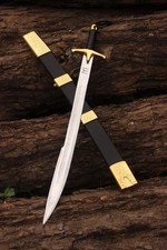 Handmade Stainless Steel Ertugrul Sword Turkish Historical Sword Scabbard Gift picture