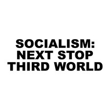 Socialism Next Stop Third World Sticker Decal Sticker Black Die Cut Vinyl picture