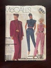 McCalls 2837 Vintage 1986 Sewing Pattern Cut complete Womens Jumpsuits picture