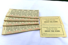 Vintage Lot 180 Tickets Palisades Amusement Park Rides 5¢  + 2 Shoot The Stars picture