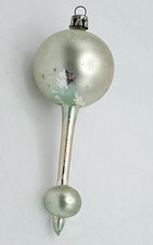 Vintage Poland Mercury Glass Long Stem Finial Christmas Ornament 4