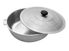 2.6 Quart Aluminum Caldero Cookware Dutch Oven With Lid,Silver picture
