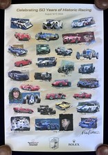 2024 Rolex Monterey Motorsports Reunion 50th Historic Races Poster Fangio Shelby picture