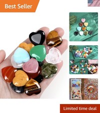 Elegant 10PC Healing Crystals Set - Rose Quartz, Amethyst & More for Meditation picture