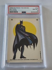 Batman Stickers - 1989 Topps Batman The Movie #32 - PSA 8 picture